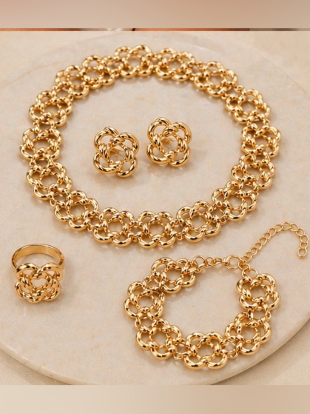 Gold Link Chain Necklace - Fashion Jewelry - Picture 2 of 3